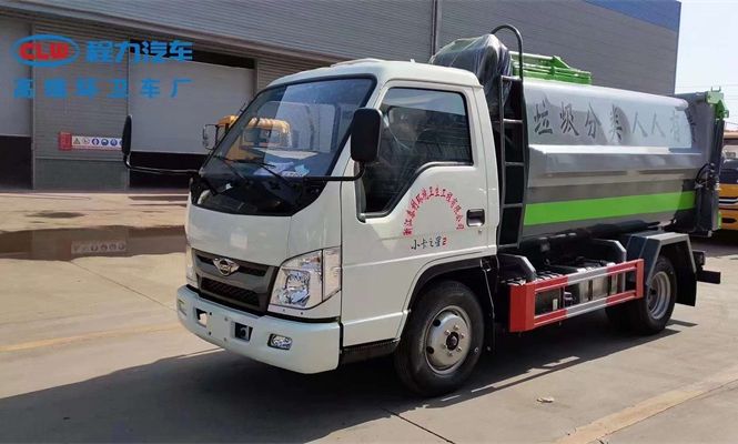 國(guó)六福田?小卡2側(cè)裝掛桶壓縮垃圾車(chē) 國(guó)六福田?小卡2側(cè)裝掛桶壓縮垃圾車(chē)